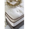 Lit box literie boxspring avec rangement complete gris TEVIN