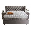 Lit box literie boxspring avec rangement complete gris  EDITION