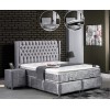 Lit box literie boxspring avec rangement complete aubergine CITY SPIRIT