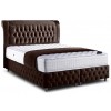 Lit box literie boxspring avec rangement complete brun KONGSFJORD