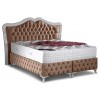 Lit box literie boxspring avec rangement complete beige PARADISE