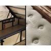 Lit box literie boxspring avec rangement complete taupe NIEGARA