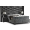 Lit avec coffre rangement et matelas boxspring complete VELVET