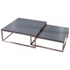 Table basse Storage lot de 2 tables cuivre anthracite