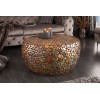 Table basse mosaïque en pierre 82 cm cuivre