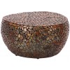 Table basse mosaïque en pierre 82 cm cuivre