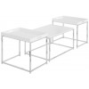 Table basse  set de 3 plateaux blancs