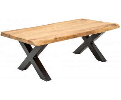 Table basse Mammut X 110cm acacia 35mm