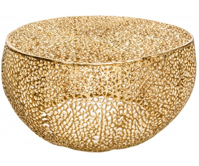 Table basse Leaf 80cm gold