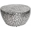 Table basse Stone Mosaic 85cm argent