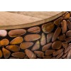 Table basse Stone Mosaic, set de 2 cuivre