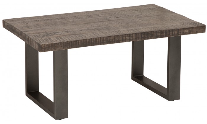 Table basse Iron Craft 100cm gris mangue