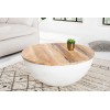 Table basse rangement blanc mango