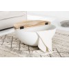 Table basse rangement blanc mango