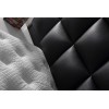 Lit avec coffre rangement matelas et 2 table de nuit boxspring complete tissu noir LUXVELVET