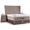 Lit boxspring avec coffre rangement matelas complete gold CHESTERFIELD LUXURY