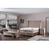 Lit boxspring avec coffre rangement matelas complete gold CHESTERFIELD LUXURY