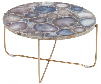 Table basse agate bleu onyx