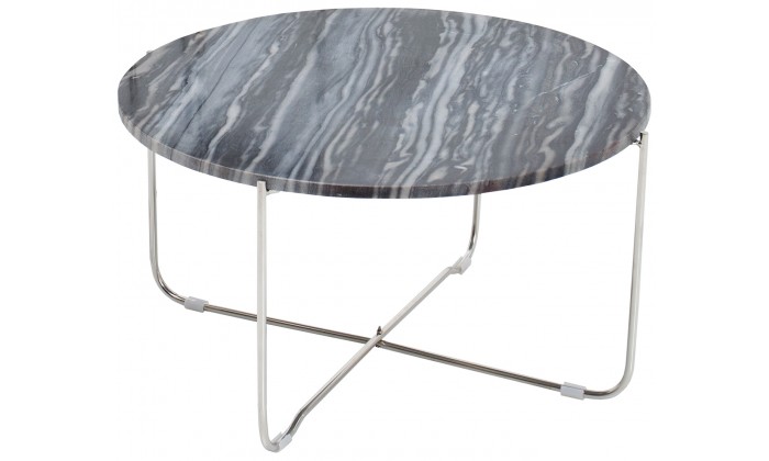 Table basse Noble marbre gris argent