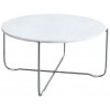 Table basse Noble marbre blanc argent