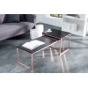 Table basse set de 2 cuivre noir