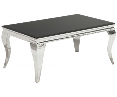 Table basse baroque moderne 100cm noir