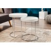 Table d'appoint Two-Way set de 2 blanc argent