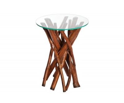 Table d'appoint Driftwood Treibh. 40cm marron