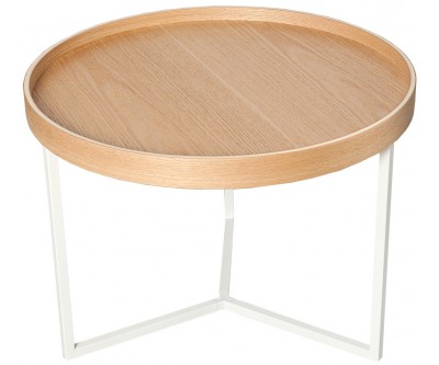 Table basse Modular 60cm blanc naturel