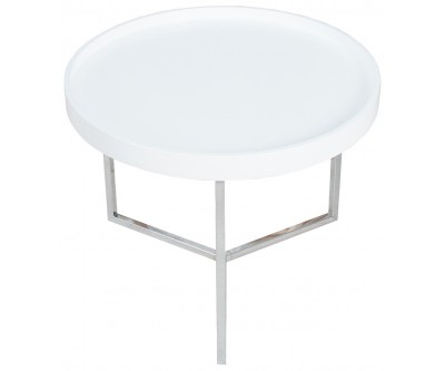 Table basse Modular 60cm argent blanc