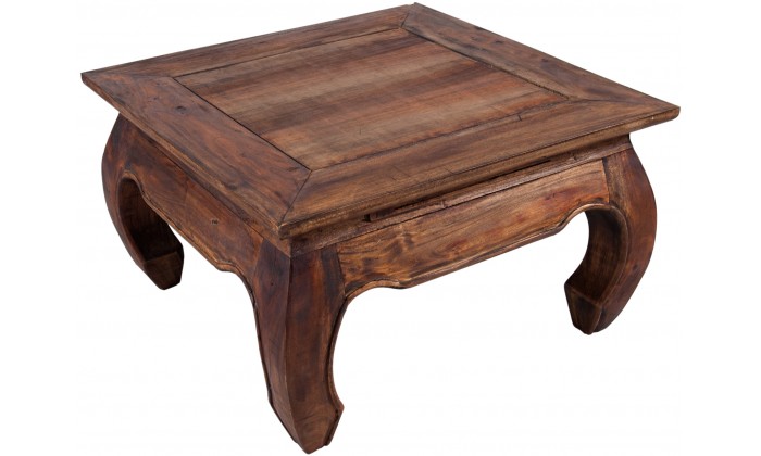 Table basse Opium 60cm acajou aspect minable