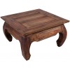 Table basse Opium 60cm acajou aspect minable