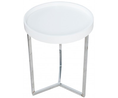 Table basse Modular 40cm blanc argent