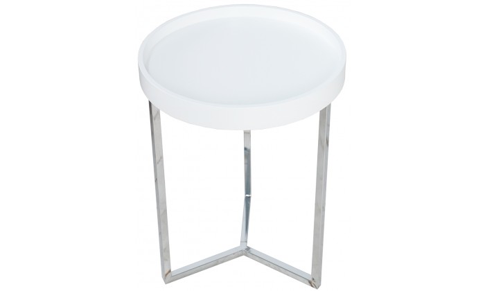 Table basse Modular 40cm blanc argent