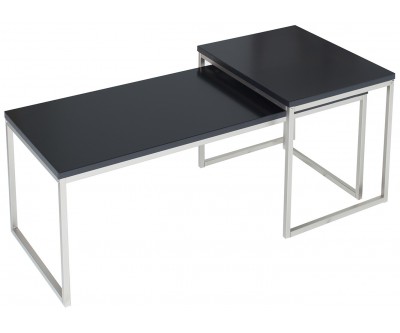 Table basse Elements, lot de 2, noir