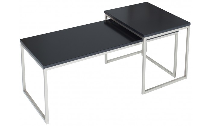 Table basse Elements, lot de 2, noir