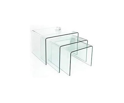 Table basse Fantome set de 3 en verre