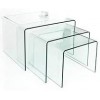 Table basse Fantome set de 3 en verre