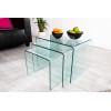 Table basse Fantome set de 3 en verre