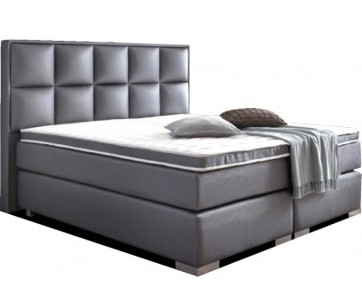 Boxspring de qualité bedden design avec matelas luxury gris LANDER