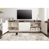 Meuble TV Loft 180cm noyer blanc