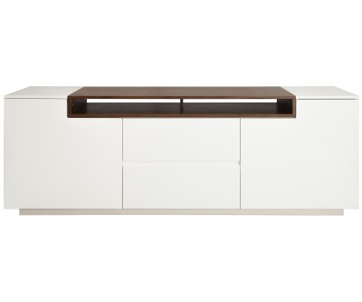 Meuble TV Loft 180cm noyer blanc