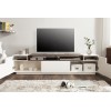 Meuble TV Loft 180cm noyer blanc