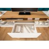 Meuble TV Loft 180cm chêne blanc
