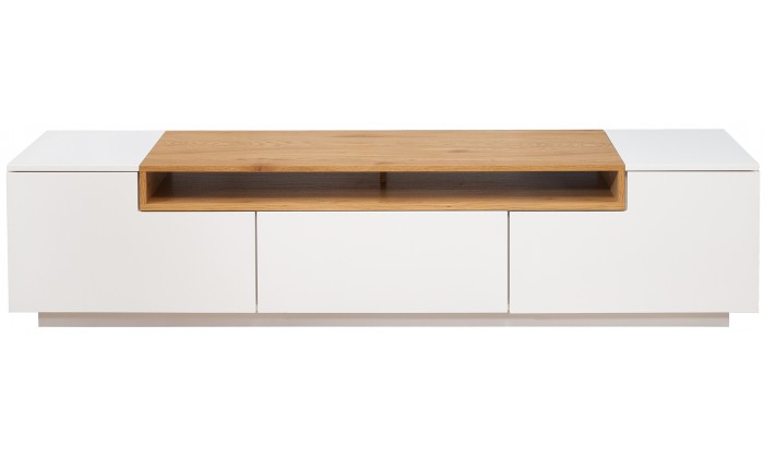 Meuble TV Loft 180cm chêne blanc