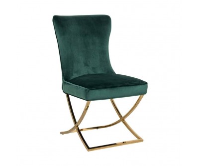 Chaises de salle à manger vert gold Scarlett