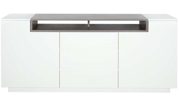 Buffet Loft 180cm béton blanc