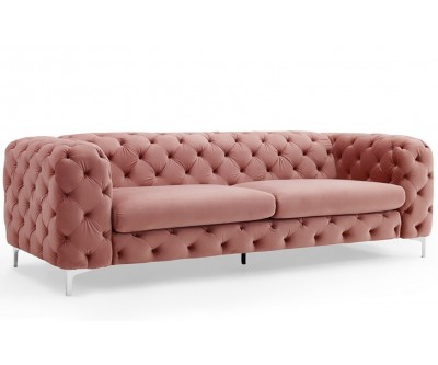 Canapé baroque moderne 240cm vieux rose