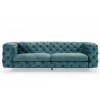 Canapé baroque moderne 240cm aqua