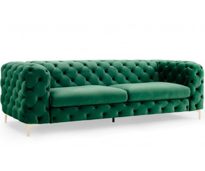 Canapé baroque moderne 240cm or vert